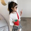 Kids Girl Willow Nail Strawberry Single Shoulder Bag Sweet Cute Fruits Storage Crossbody Messenger Bags Handbag Kid Gifts. 