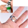 Stainless Steel Finger Corkscrew Bottle Opener Tool Versatile Ring-Shape Bottle Opener Bartender Tool. 
