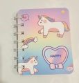 80 Sheets Spiral Note Book Portable Mini Note Pad Cute Unicorn Diary Pocket Book. 