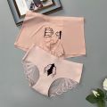 Couple Underwear One Man and One Woman Ice Silk Lace Personality Funny Underwear Women2023New Trendy Thin Summer. 