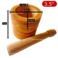 Wooden Mortar and Pestle (wangediya molgaha)- 3.5". 