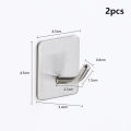 Stainless Steel Adhesive Hook Self Adhesive Wall Hooks Hanger Heavy Duty Waterproof Storage Holder Stick On Towel Hooks. 