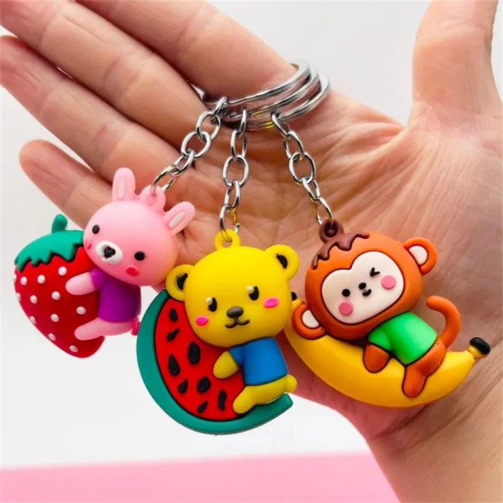 Cute%20Animal%20Keychains%20Novelty%20Keychains%20Gifts%20PVC%20Soft%20Rubber%20Keychain%20Watermelon%20Cartoon%20Animal%20Keychains%20Bear%20-%20Image%202