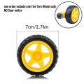 Smart Car Robot Plastic Tire Tyre Wheel for DC 3 - 6 V Gear Motor Car Tire Wheel only. 