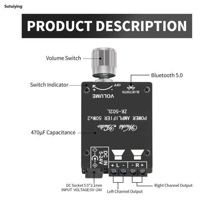 Sutuiying%20Portable%20Mini%20Bluetooth%20Amplifier%20Board%20Class%20D%20AMP%20Module%20for%20DIY%20Wireless%20Speaker%20(ZK-502L)%20-%20Image%205