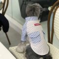 A Spring Summer Dog Shirt Fashion Striped Short Sleeve Cool Comfortable Cotton Shirt Universal Dog Clothes For Most Dogs. 