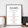 【NEW】 Damn Kendrick Lamar Poster No Framed Poster Kraft Club Bar Paper Vintage Poster Wall Art Painting Bedroom Study Stickers. 