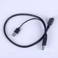 USB3.0 Mobile Hard Disk Data Cable Connection Cable Dual-head USB To Micro-b With Auxiliary Power Supply. 