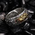 Feng Shui Adjustable Ring Buddhist Mantra Attract Wealth Lucky Open Ring. 