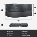 Logitech ERGO K860 Wireless Ergonomic Qwerty Keyboard - Split Keyboard, Wrist Rest, Natural Typing, Stain-Resistant Fabric, Bluetooth and USB Connectivity, Compatible with Windows/Mac. 