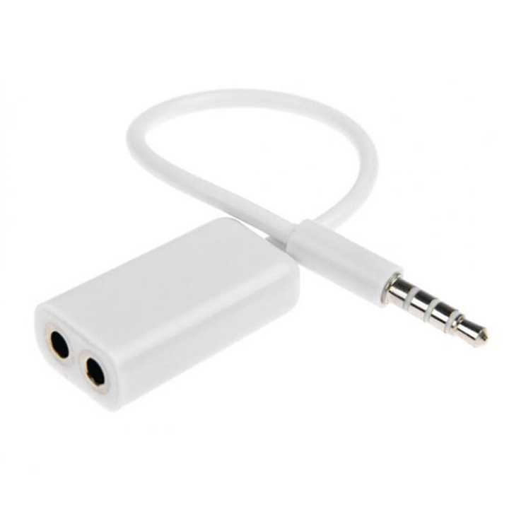 3.5mm Dual Jack Earphone Headphone 2 port female splitter AUX Adapter For Samsumg iPhone Phone Laptop Tablet MP3 Player Audio Devices