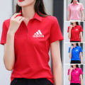 Ready Stock New Summer Women Slim Golf Polo Shirts Lady Casual T Shirts 95% Cotton Embroidery Logo Female Short Sleeve Shirt Office Tops Men T Shirts Couple Polo Shirt. 