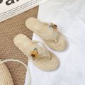 Fashion New Non-Slip All-Matching 2024 Outdoor Wear Internet Celebrity Seaside Comfortable Summer Women's Flower Flip Flops Sandals. 