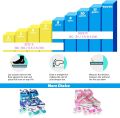 OUDEW Roller Skates for Girls Boys,fit for Kids Beginners Skate with Light up Wheels and Adjustable Sizes,Blue |65K. 