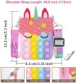 Pop Purse Silicone, Sensory Push Pop Bubble Bag Crossbody Bag Antistress Toys Reliver Autism Handbag Coin Pouch for Kids. 