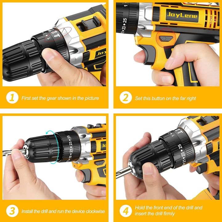 LIDUO%20Cordless%20Drill%20Driver%2012V/21V/36V%20Power%20Screwdriver%20with%20LED%20Light,%20Compatible%20with%20Masonry%20&%20Plastic%20Surfaces%20-%20Image%202