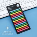 RHS Online 300 Sheets Extra Thin Transparent Solid color Sticky Notes Memo Pad Lable Sticker Bookmarks Notepad Sticky Index. 