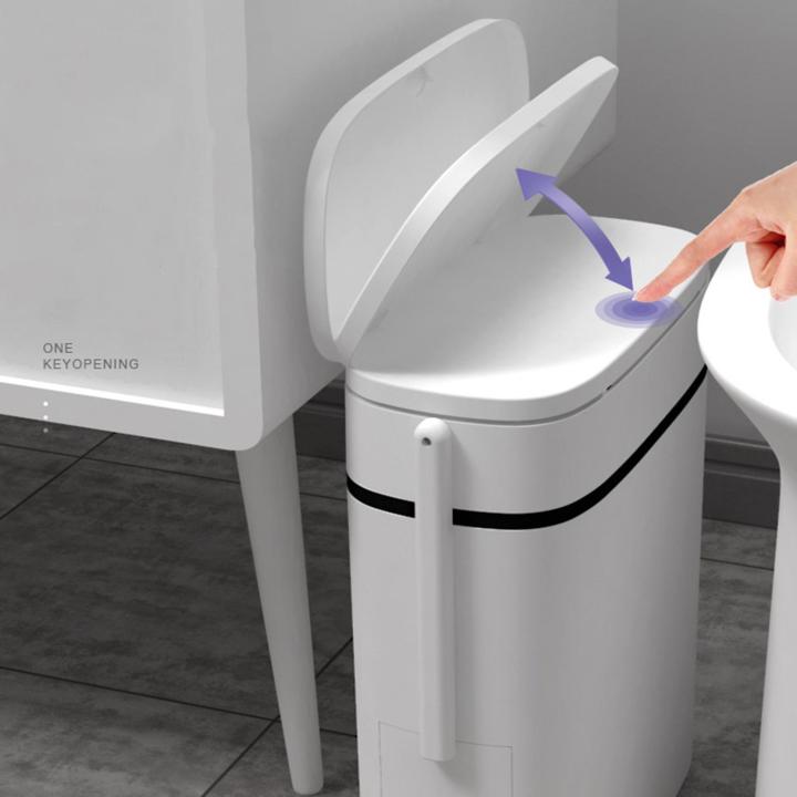 12l%20Narrow%20Trash%20Can%20With%20Toilet%20Brush%20Wastebasket%20For%20Kitchen%20Bathroom%20Bedroom%20Double%20Waste%20Basket%20Bin%20-%20Image%205