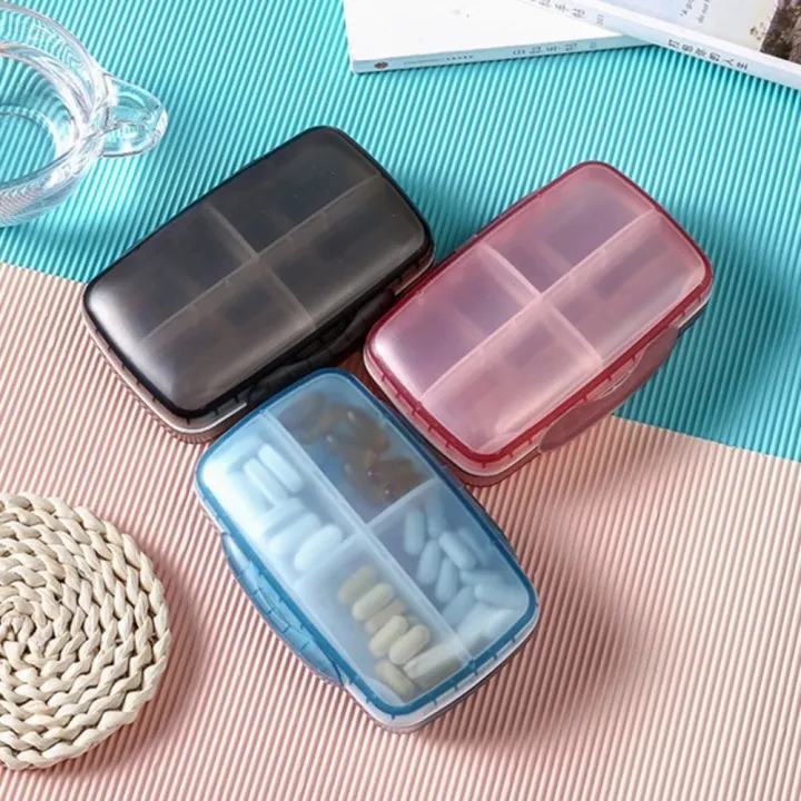 Stack Pill Case 8 Compartments Weekly Pill Case Waterproof Double-layered Travel Pill ...