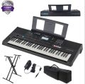 Yamaha PSR-E473 Keyboard With Double X Stand, Padded Bag, Power Adapter 1Year warranty Digital Touch Sensitive Portable 61-Keys Keyboard With Stand, Gig Bag, Dust Cover, & Power Adapter. Yamaha Keyboard PSR473 organ psr E 473 E473 yamaha keyboard musical. 