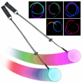 2 Pcs LED Poi Balls Glow Poi Balls LED Glow Toy Light Up Balls Strobe Spinning Ball For Children Adults. 