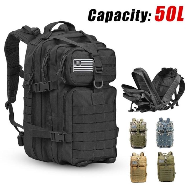 30L;/50L Large Capacity Men Army Military Tactical Backpack 3P Softback Outdoor Waterproof Bag Hiking Camping Hunting Bags