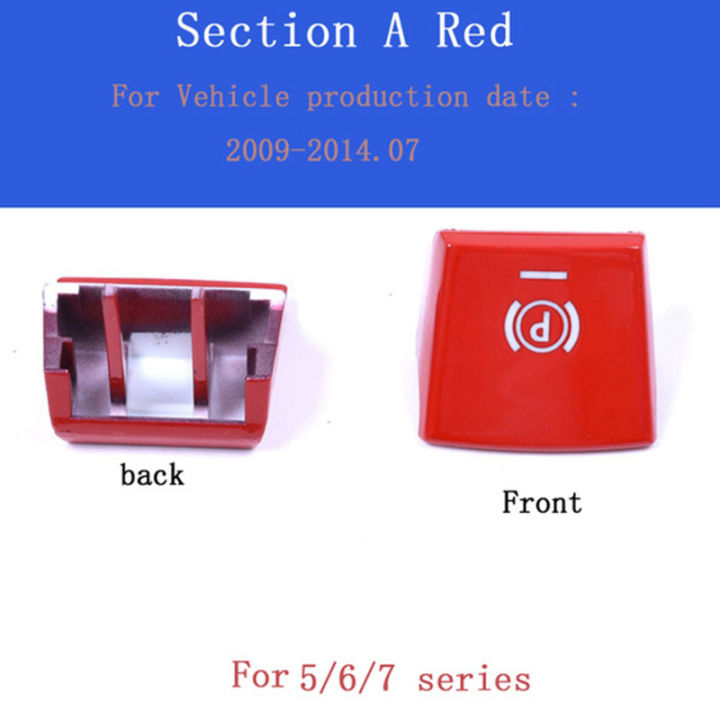 Kqueebee%20Parking%20Brake%20P%20Button%20Switch%20Cover%20for%205/6/7%20Series%20F10%20GT%20F07%20X3%20F25%20X4%20F26%20X5%20X6%202010-2014%20Red%20-%20Image%205