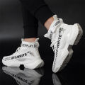 【BestGO】Fashion Men High Top Shoes Black White Sneakers New Man Sport Shoes Soft Lightweight Kasut lelaki. 