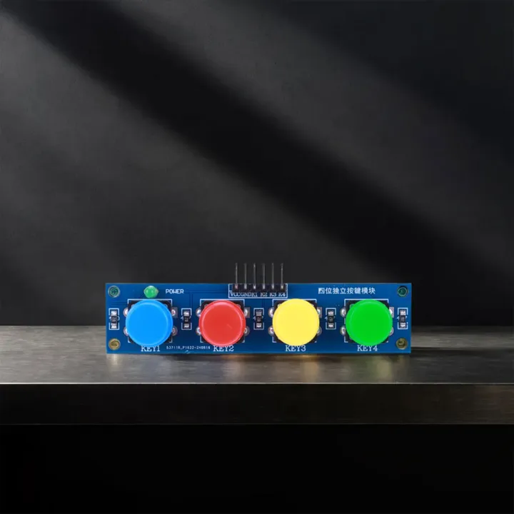 4%20Independent%20Buttons%20Keyboard%20Module%20with%20Hat%20Keypad%20Module%20High%20Level%20Output%20for%20Arduino%20Or%20Raspberry%20Pi%20-%20Image%202