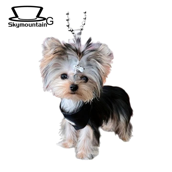 Dog-shaped%20Decorative%20Ornament%20Adorable%20Animal%20Shaped%20Car%20Rearview%20Mirror%20Pendant%20with%20Lanyard%20Realistic%20Design%20Christmas%20Tree%20Ornament%20Easy%20to%20Hang%20Decoration%20for%20Animal-themed%20Mirror%20Charm%20-%20Image%204