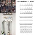 9pcs/set Adhesive Paste Wall Hanger Storage Jewelry Display Jewelry Hooks Holder Storage Organizer Earring Ring Necklace Hanger. 