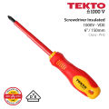 Insulated Professional Magnetic Electrician Screwdriver 6 in - 150mm - CROSS PH2 - TEKTO - 1000V - VDE. 
