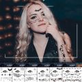 [Featured] Halloween Fake Tattoo Face Sticker /Spider Web Scar Tattoo  Face Temporary Tattoo Sticker /Wound Realistic Injury Scar Tattoo Sticker for Halloween Makeup Body Art. 