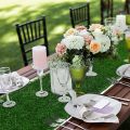 Grass Table Runner 12 x 72 Inch, Green Artificial Tabletop Decor for Wedding, Birthday Party, Banquet, Baby Shower. 