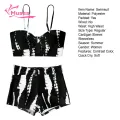 Muses Mall Swimsuit Lace-up High Waist Bikini Set for Women Quick Dry Beachwear in Asia Summer Bathing Suit. 
