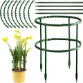 【ZOSR】2pcs Garden Plant Support Cage Plie Flower Stand Holder Plastic Semi-Circle Green House Orchard Rod Household Gardening Bonsai Tool. 