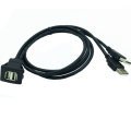 Single Port Dual Port Car Ship Motorcycle Dashboard Install Male To Female Usb 2.0 Socket Extension Panel Waterproof Cable. 