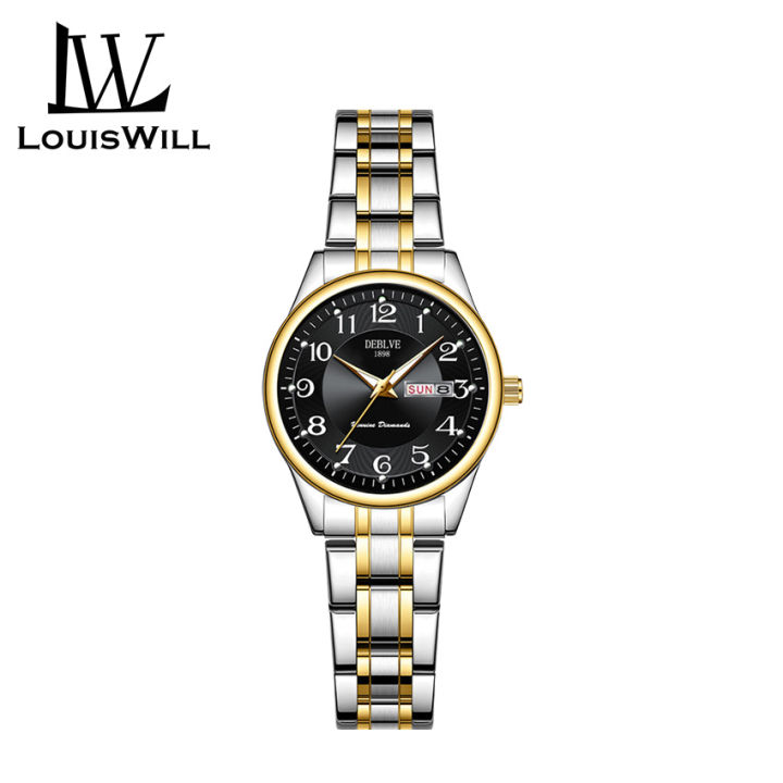 LouisWill%20Ladies%20Watch%20Fashion%20Quartz%20Watch%20Watches%20Steel%20Strap%20Watches%2030M%20Waterproof%20Watch%20Large%20Number%20Dial%20Watches%20Luxury%20Design%20Watch%20Wristwatch%20With%20Calender%20Luminous%20Pointer%20-%20Image%202