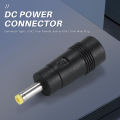 Yellow Tip 4.0x1.7 mm Male Plug to 5.5x2.1mm Female Jack DC Connector Black. 