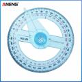 【ZIME】All Circular 10cm 360 Degree Pointer Protractor Ruler Angle Finder Random. 