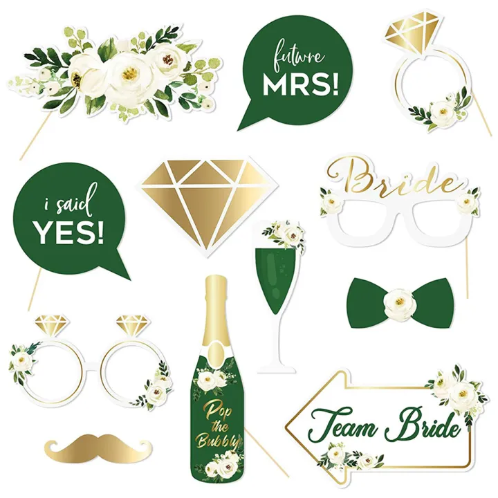 12pcs/set%20Wedding%20Photo%20Booth%20Props%20Just%20Married%20Photobooth%20Hen%20Party%20Decorations%20Team%20Bride%20To%20be%20Bridal%20Shower%20Party%20Supply%20-%20Image%204
