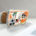 DuBaiNi For Realme C20A Realme C20 Realme C11 2021 (With Free Holder) Fashion Soft Wavy Phone Case Funny Crayon Shin-chan Cartoon Shockproof Cellphone Casing Full Cover Camera Protection. 