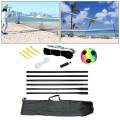 Badminton Net Set Volleyball Net with Pump and Ball Mesh Standard Braided Net for Beach Games Playing Yard Indoor Outdoor Sport Training. 