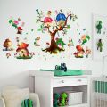 Kids Newest cute cartoon animals tree house baby Wall Décor children bedroom room decor wall stickers removable kids nursery decal sticker. 