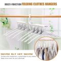 8-In-1 Multi-Port Support Circle Clothes Hanger Saves Space Foldable Telescopic Magic Clothes Hanger No-Slip Laundry Rack. 