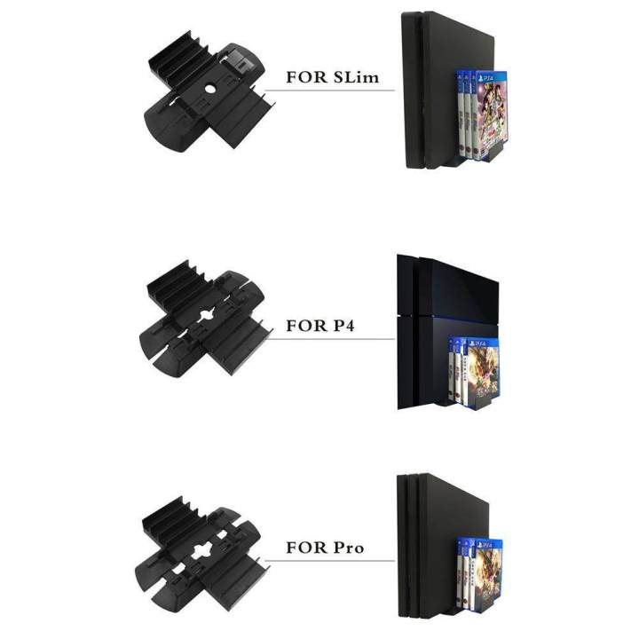 Multi-function%20Slim%20Vertical%20Stand%20Mount%20Holder%20Cradle%20Base%20For%20PS4%20Slim%20Pro%20-%20Image%202
