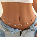 Double Thin Chain Women's Waist Chain Charming Butterfly Stainless Steel Belly Chain Summer Beach Bikini Body Jewelry. 