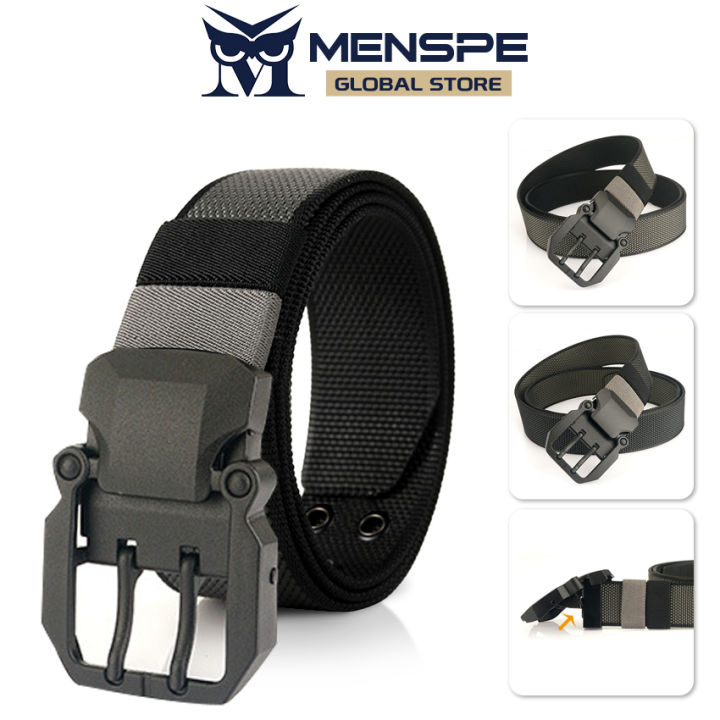 MENSPE Men Belt Outdoor Tactical Belt Double-Sided Use Adjustable Belt ...