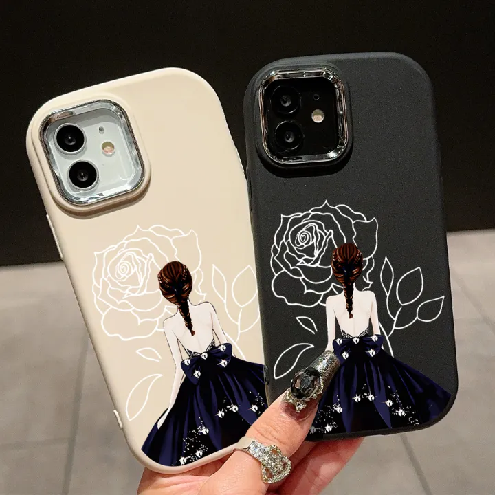 UCUC%20for%20Realme%20C11%202021%20C20%20C20A%20Back%20Cover%20Evening%20Dress%20Girl%20Luxury%20Plating%20Lens%20Soft%20Candy%20Phone%20Case%20-%20Image%207