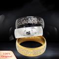 Carat Letter Ring Wear-resistant Titanium Steel Prayer Band Ring. 